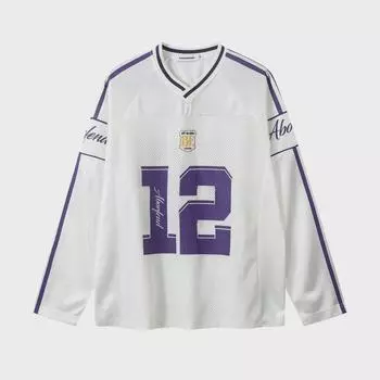 BF.BORFEND Ретро-свитшот с принтом букв и длинными рукавами в стиле хип-хоп XL чёрный