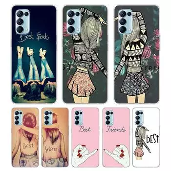 Bff лучший друг для OPPO Reno7 SE 6 5 ZF 4G 5G Find X2 X3 Neo Lite Pro Plus прозрачный мягкий чехол для телефона Coque OPPO Reno5 F 4G