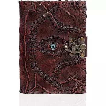 BG Фокус-Покус Книга Заклинаний Сглаза Кожаный Дневник Блокнот Кожаный Журнал 7 x 5 in коричневый