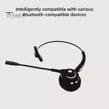 BH520 Офисная гарнитура с шумоподавлением, широкая совместимость, беспроводные Bluetooth-совместимые телефонные наушники 4.0 для офиса чёрный