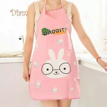 BH Женский Милый Мультфильм Водонепроницаемый Фартук Кухня Ресторан Кулинария Фартуки Нагрудники Аксессуары one size