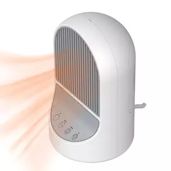 BHOMEA Ceramic New in Small Electric Fan Electric Overheat Stops Automatic Timer Heat Shock Energy Suitable for All For Both Cooling and Mini Dressing