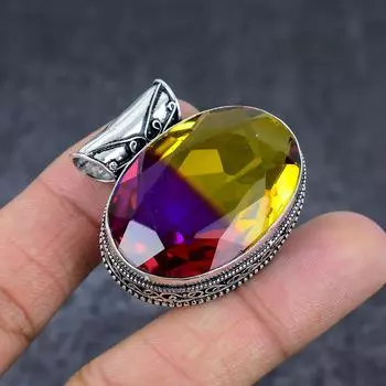 Bi-Color Tourmaline Gemstone 925 Sterling Silver Gift Pendant 1.50 n7Z92