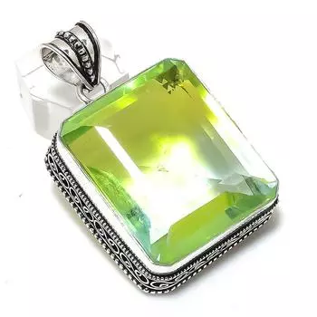 Bi-Color Tourmaline Gemstone 925 Sterling Silver Jewelry Pendant 2.05 z0w92
