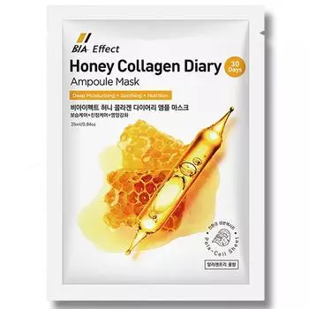 BI EFFECT Honey Collagen Ampoule Mask Pack Premium 25 мл Beauty in Asia, 1 упаковка, 100 штук