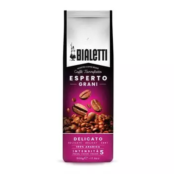Bialetti Esperto Grani Delicato (Beans 500g) Italian Coffee Espresso Coffee Beans