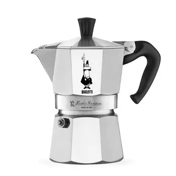Bialetti Mocha Express 3 чашки, тип Direct Fire (Кофеварка Эспрессо-машина Macchinetta)0001162/АП серебряный