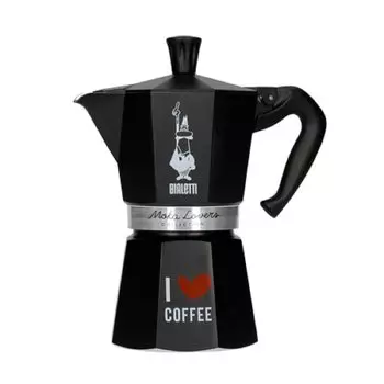 Bialetti Mocha Express ILC 6 Cup Black Direct Fire Type (Coffee Maker Espresso Maker Macchinetta)