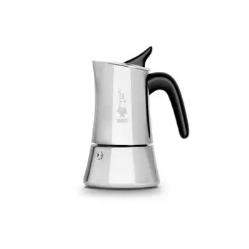 Bialetti Moon Exclusive 4 Cup Open Maker Espresso Maker Fire/IH (Кофе Маккинетта) серебряный