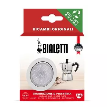 Bialetti Запасные части для кофемашины эспрессо Mocha Express 3 чашки 4 чашки Brikka 2 чашки двойного назначения упаковка и фильтр 800039