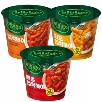 [BIBIGO] Чашка Токпокки 110 г 3 вида/Оригинал (Острый)/Сыр/Острый пряный Original (Spicy) 110g