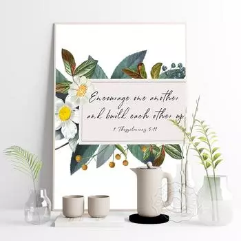 Библейская художественная печать, библейская поэзия, цитаты, плакаты, поощряющие живопись на холсте 21cm30cm NoFrame