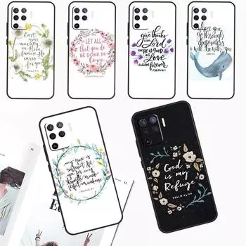 Библейские цитаты Иисуса Бога для OPPO A17 A77 A79 A98 A78 A58 A5 A9 A53 A15 A96 A76 A16 A74 A94 A52 A72 A54 A57 S чехол OPPO A53S 2020