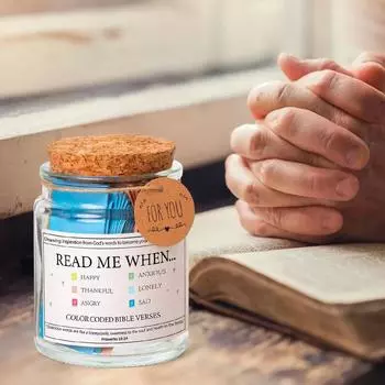 Библейские стихи в банке. Карточки с христианскими писаниями для ежедневного размышления и духовного руководства. Подарок для любимых.