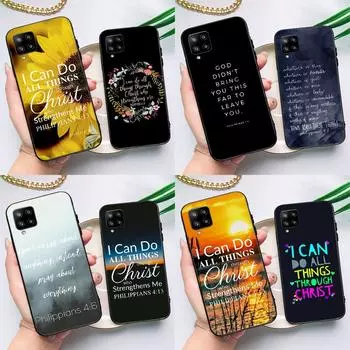 Библейский стих Филиппийцам Иисус Христос чехол для Samsung Galaxy A54 A34 A53 A13 A32 A52 A14 A51 A71 A23 A33 A73 A12 A22 A21S Coque Samsung A54 5G