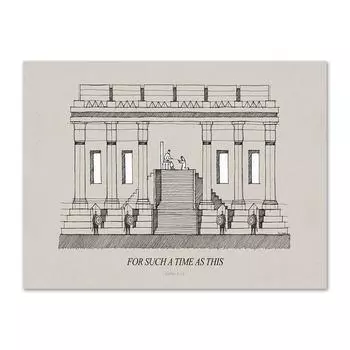 Библия Эстер Для такого времени, как это Настенное искусство Евреи Персии Эстер 4:14 печатных изображений на холсте, злой заговор Амана, декор из библейских стихов 21x30cm No Frame
