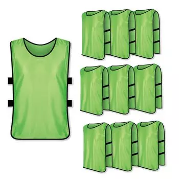Bibs Bibs Plain Lightweight Basketball Soccer Futsal with a storage bag for easy [TJQ] [Comes carrying! ] светло-зеленый