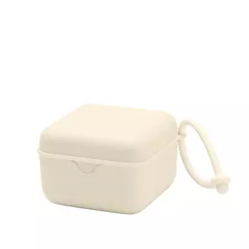 BIBS Pacifier BOX Holder Case Genuine Lost Prevention Disinfection Case Snack Case 4200216 Ivory [Japanese Product]