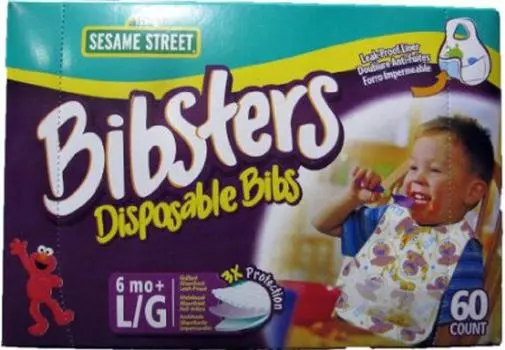 Bibsters bibsters disposable bibs 60 pieces Elmo 1