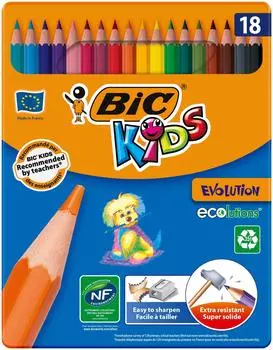 Bic Japan Bic Kids Colored Pencils 18 Colors BKEVOM18E