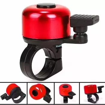 Bicycle Bell Aluminum Alloy MTB Bike Safety Warning Alarm Cycling Handlebar Bell Ring Mini Bicycle Horn Cycling Accessories красный