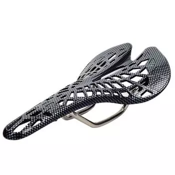 Bicycle Carbon Grain Breathable Saddle Mountain Bike Spider Cushion one size fits all чёрный