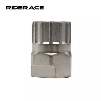 Bicycle Cassette Sprocket Remover 12 Teeth MTB Road Cycling Rear Hub Cog Flywheel Extractor Repair Socket Tool Bike Accessories серебряный