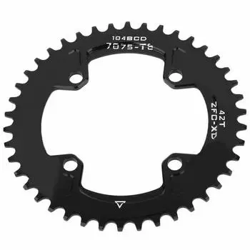 Bicycle Chainring Wide Chainring High Strength Efficient Lightweight Sturdy Deformation Resistant Easy to Carry For Bicycles AM/XC (42T (104BCD))