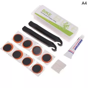 Bicycle Flat Tire Repair Kit Tool Glue-Free Portable Rubber Fetal Repair Bike Inner Tube Puncture Patch Repair Tools A4