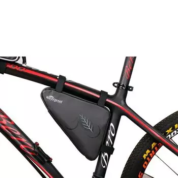 Bicycle frame triangle large for road easy to waterproof zipper bag, shape, lightweight, capacity, bikes/mountain bikes, install, (black)