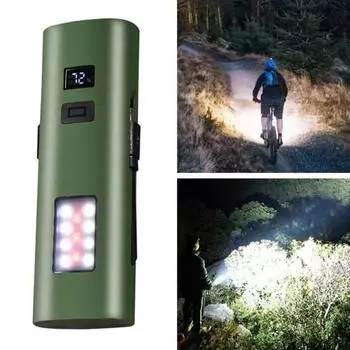 Bicycle Front Light LCD Display USB Rechargeable Modes Adjustable Super Bright Lightweight Night белый