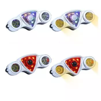 Bicycle Led Tail Light 6 Modes Usb Rechargeable Waterproof High Brightness Mountain Bike Safety Colorful light+yellow light