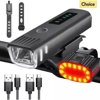 Bicycle Light Front 400Lumen Bike Light 1200mAh Waterproof Flashlight USB Charging MTB Road Cycling Lamp Accessories