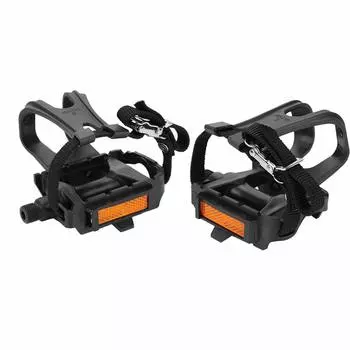 Bicycle Pedal with Toe Clip Strap Cycling Pedal with Integrated Toe Clip Cage Strap Outdoor Affix Mountain Bike Toe Clip Pedal Strap for Road Bike