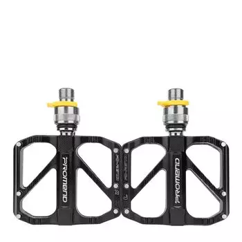 Bicycle Pedals Quick Release 3 Bearing MTB Pedals Aluminum Metal Body Smooth Lubricated Road Bicycle Pedals Bearing Pedals with (3 R67Q-QRD)