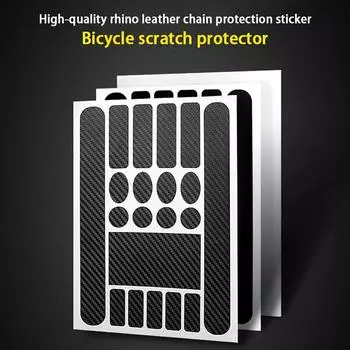 Bicycle Protective Sticker Scratch Resistant Mountain Bike Frame Front Fork Protective Film Chain Frame Safety Tape Protector углеродного волокна черного