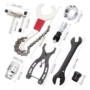 Bicycle Repair Tool Kit Cassette Remover Wrench Chain Breaker Crank Puller Extractor Spoke Bottom Bracket Freewheel Tool