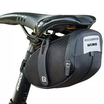 Bicycle Saddle Road Bike Taillight Easy Expandable Cross Bike Rear Bag [Parallel Import] Bag, Bag, Compact, Waterproof, Stylish, Installation,