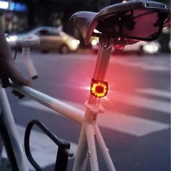 Bicycle Smart Light Safety Warning Light Usb Rechargeable Tail Light Helmet Light Portable Waterproof Tail Light Multi-Function чёрный