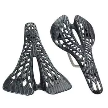 Bicycle Spider Saddle Hollow Breathable Ultra Light Carbon Fiber Saddle Bicycle Cushion One Size