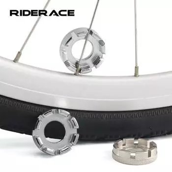 Ключ для спиц велосипеда из нержавеющей стали, 8-позиционный, прочный, портативный, ручной инструмент, ключ для спиц горного велосипеда, аксессуары для велоспорта серебряный