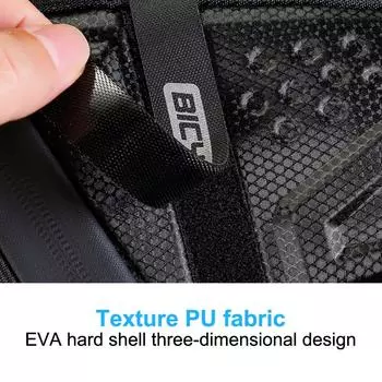 Bicycle Tail Bag Hard Shell Reflective Strap Waterproof Material Bike Saddle bag Large Capacity Cycling Seat Tail Rear Pouch чёрный