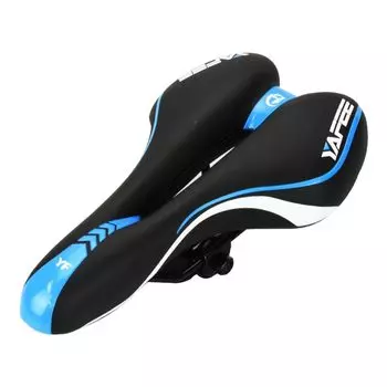 Bicycle Thick Reduces Road Breathable Saddle, Streamlined, Type, Burden, Bike, Cycling, (Blue)