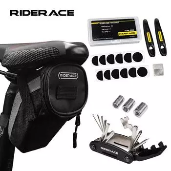 Наборы инструментов для ремонта велосипедных шин, сумка-седло, заплатки для внутренней покрышки велосипеда, набор для ремонта шин, многофункциональный инструмент 16 в 1, инструмент для ремонта велосипеда SET