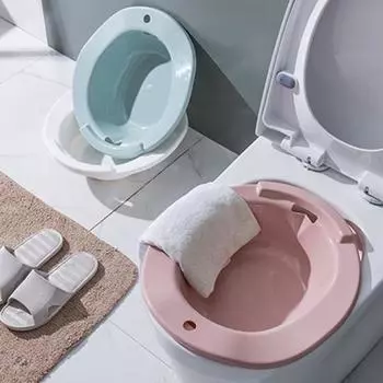 Биде для ванной комнаты с отверстием для подвешивания, термостойкий, с широким краем, для частных вечеринок, для замачивания, размер унитаза, для геморроя, для пожилых мужчин, беременных женщин, для ополаскивания бедер белый