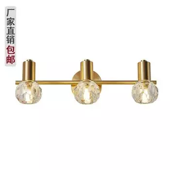 Biewalk Современный Роскошный Медный Кристалл Зеркало Настенный Светильник Золотой Простой Туалетный Столик Зеркало Шкаф Освещение Лампы Warm White (2700-3500K)