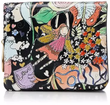 Bifold Wallet Billfold Natural Love Black [Tsumori Chisato] Women s