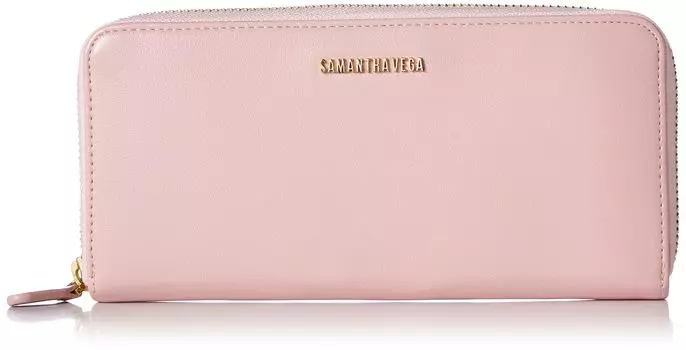 Bifold Wallet Simple Logo Long Wallet Baby Pink [Samantha Vega]