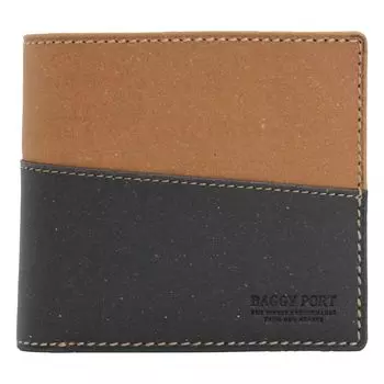 Bifold Wallet with Coin Purse Genuine Leather Recycled Leather Camel [Baggy Port] Men s BP-ZKM603-CA