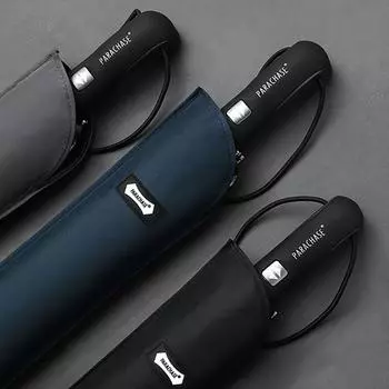 Большой автоматический зонт, ветрозащитный, прочный, складной зонт от дождя для мужчин, деловой стиль, большой уличный зонт, бесплатная доставка серый